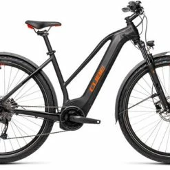 Cube Nature Hybrid One 500 AllRoad Trapeze Hybrid Electric Bike 2021 - Black/Red