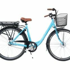 Cyclotricity Jade Step Through Dutch Style Electric Bike, 3 Speed Nexus Hub Gear, 700c Wheel - Blue