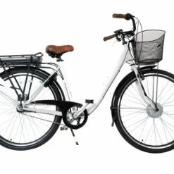 Cyclotricity Jade Step Through Dutch Style Electric Bike, 3 Speed Nexus Hub Gear, 700c Wheel - White