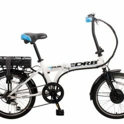 Dallingridge Polar Folding Electric Bicycle, 20" Wheel - Ice White/Blue