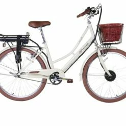 E-Plus Breeze Ladies Step Through Dutch Style Heritage Electric Bike, 26" Wheel, 7Ah - Cream