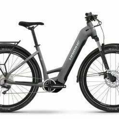 Haibike Trekking 4 LOW Hybrid Electric Bike 2023, 27.5" Wheel, Yamaha PW-S2 - Grey