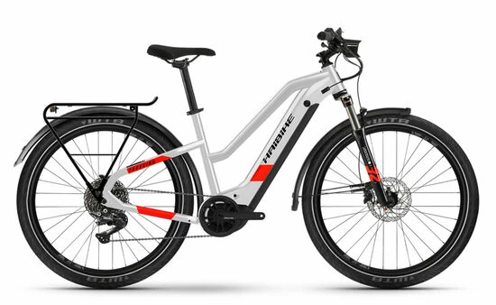 Haibike Trekking 7 MID Hybrid Electric Bike 2022, Yamaha PW-ST, 630Wh - Cool Grey/Red 3 Haibike Trekking 7 MID Hybrid Electric Bike 2022, Yamaha PW-ST, 630Wh - Cool Grey/Red