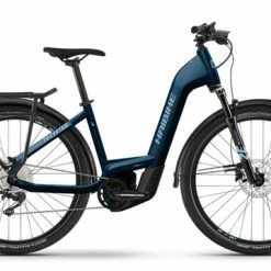 Haibike Trekking 8 LOW Hybrid Electric Bike 2023, 27.5" Wheel, Bosch Perf. CX - Royal Blue