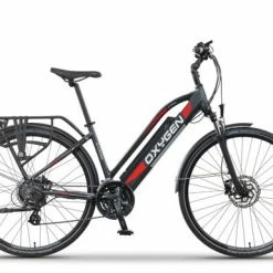 Oxygen S-Cross ST MKII Ladies Step Through Electric Hybrid Bike - 24 Speed, Black