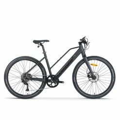 Wisper Tailwind City LOW Crossbar Commuter Electric Bike - Black
