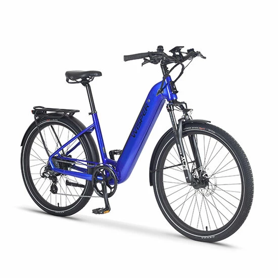 Wisper Wayfarer H7 Hub Drive Step Through Hybrid Electric Bike 2022/23, 27.5" Wheel - Sky Blue 4 Wisper Wayfarer H7 Hub Drive Step Through Hybrid Electric Bike 2022/23, 27.5" Wheel - Sky Blue - Image 2